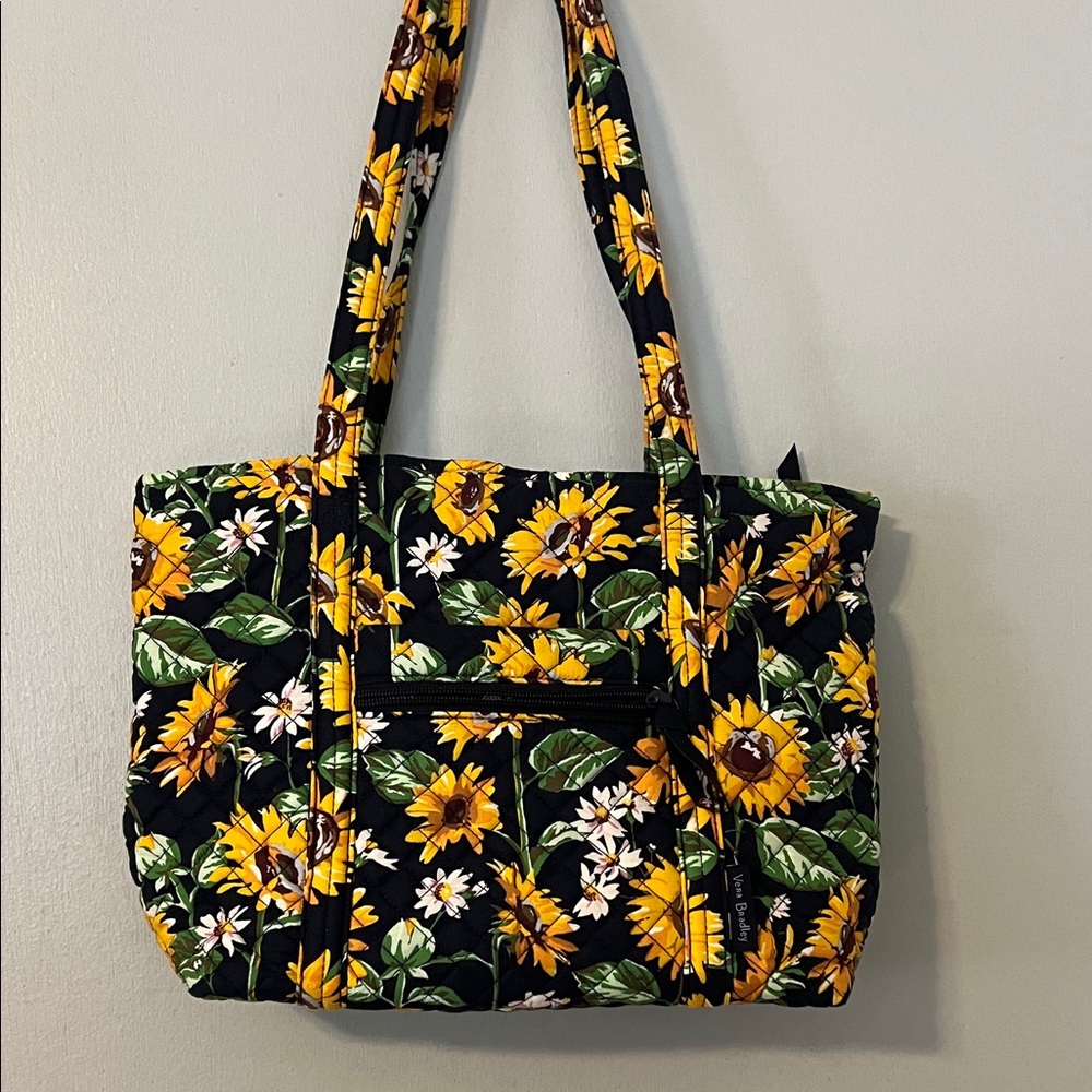 Floral Black Tote Bag